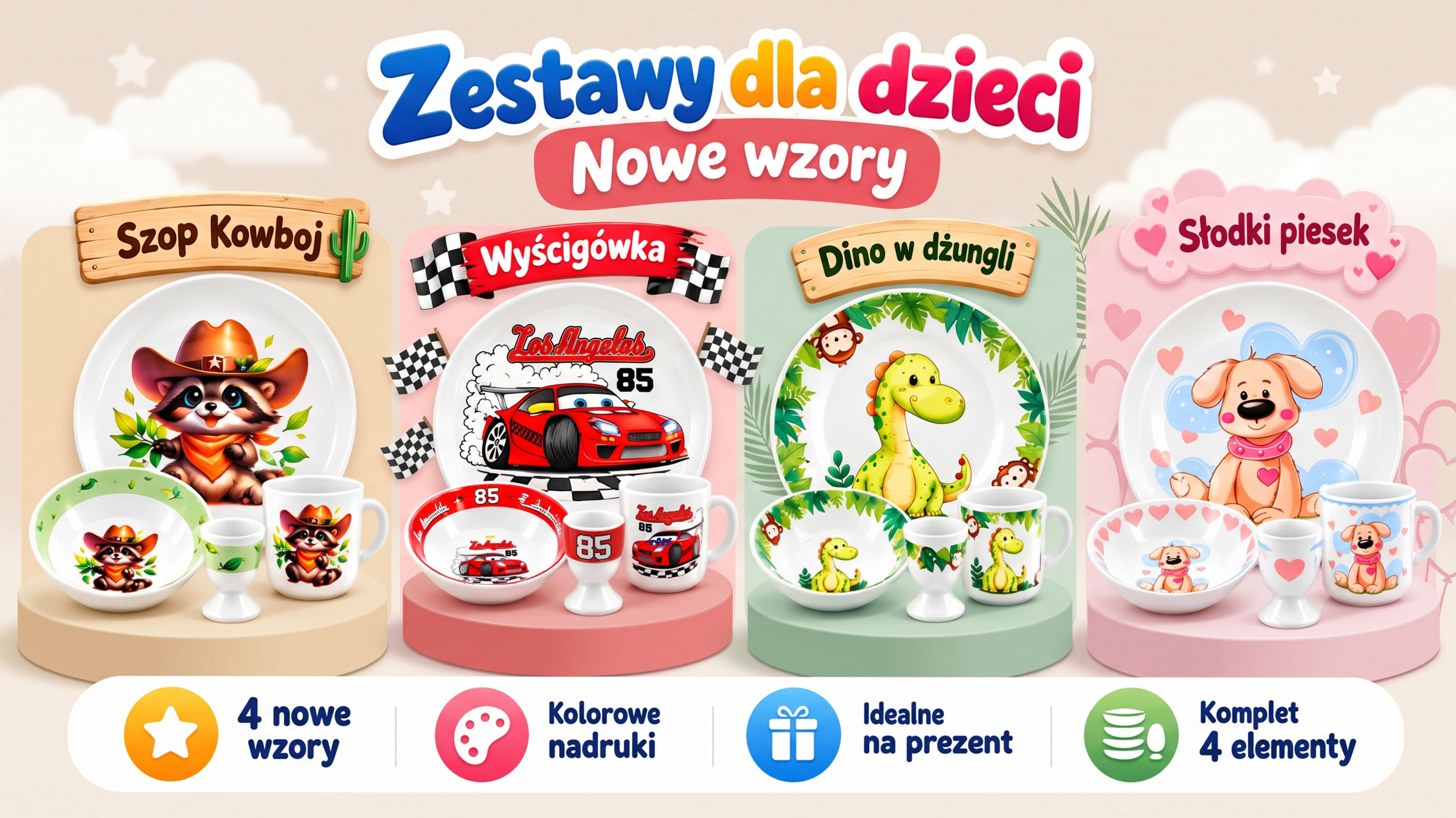 Zestawy dla dzieci - nowe wzory